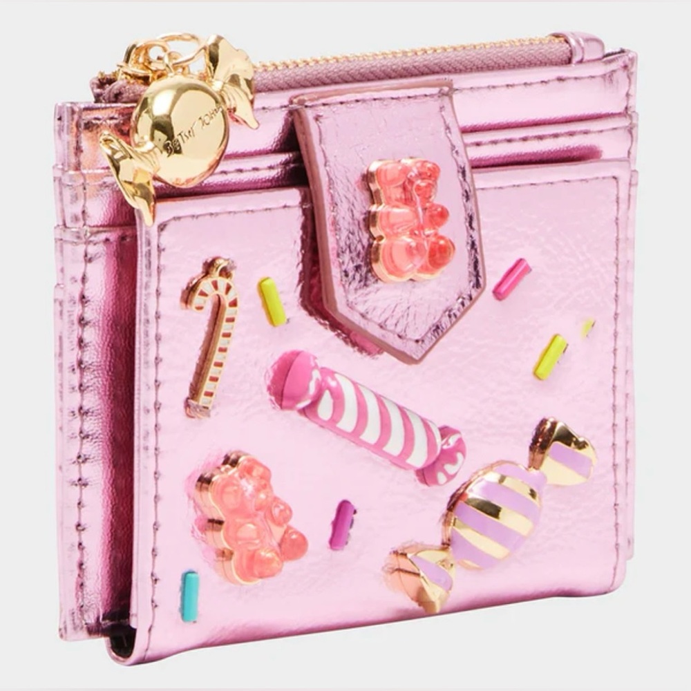 BETSEY JOHNSON Metallic Rose Gummy Bear and Candy Wallet - Picture 2 of 5